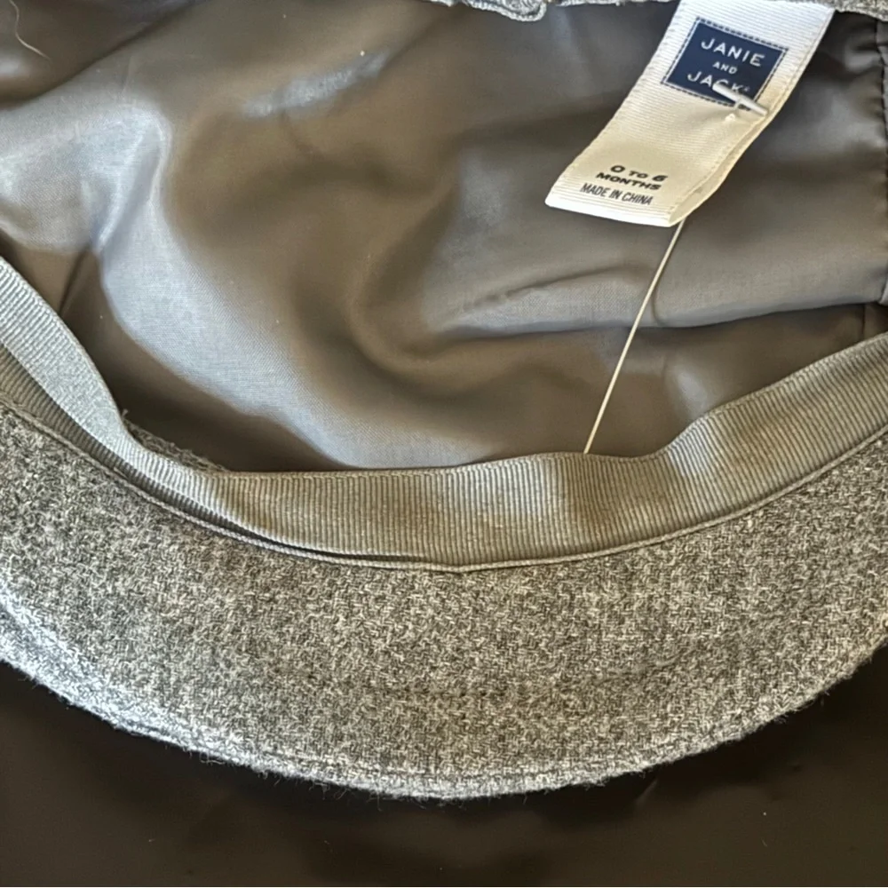 Janie and Jack Baby Boy Gray Flat Cap - Picture 6 of 7
